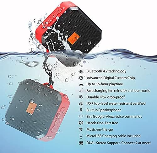 Difuzorul Tek Styz IPX7 funcționează pentru LG G8S ThinQ cu 13H Waterproof Playtime, interior, călătorii în aer liber 1500mAh