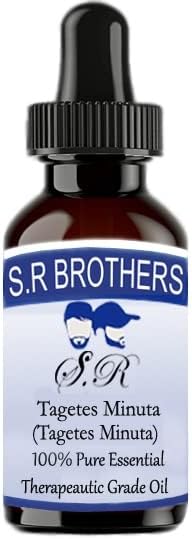 S.R Brothers Tagetes Minuta Pure și Natural Terapeautic Ulei esențial cu picătură de 100 ml