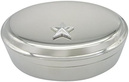 Kiola Designs Silver Tonied Star Pandantiv Oval Trinket Bijuterii
