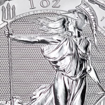 2022 1 oz Silver Britannia Monedă Brilliant Necirculat cu un certificat de autenticitate 2 GBP Stat de mentă