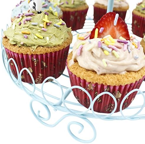 Zoie + Chloe Princess Cupcake Stand Holder Afișat - 2 Tier ține 12 cupcakes