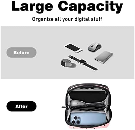 Portabile electronice Organizator Husă saci cireșe & amp; Red Ribborn călătorie cablu sac de stocare pentru hard disk-uri,