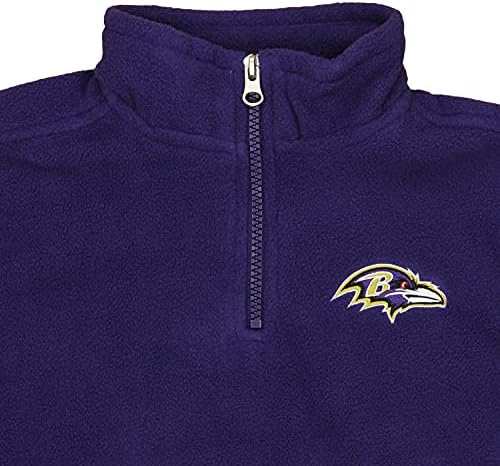 Baltimore Ravens NFL Băieți mici 1/4 Pulover micro -fleece, violet