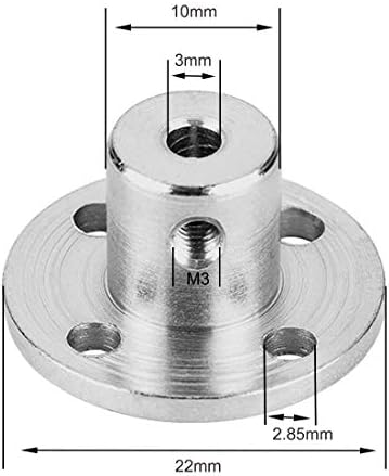 4 ambalaj Conector de cuplare cu flanșă de 3 mm, Ghid rigid Accesoriu pentru cuplaj din oțel, accesorii pentru axa arborelui