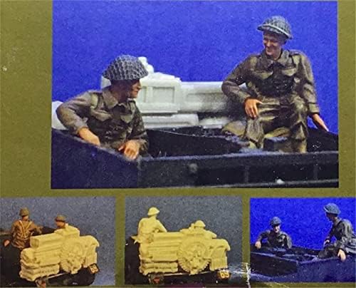 1/35 Model de soldat din rășină Model de soldat al doilea război mondial Soldat de rășină așezată în miniatură Kit // J9S-U3