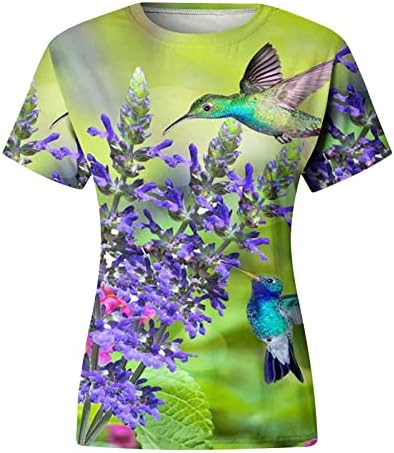 Tricou cu imprimeu grafic pentru femei cămăși cu mânecă scurtă vară cu gât rotund bluze casual top tricou ușor ușor