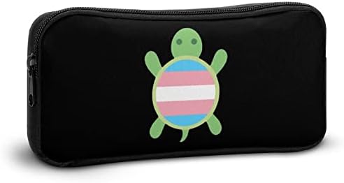 Turtle de steag transgender adolescent pentru adulți carcasă cu capacitate mare de stilou pungă creion pentru depozitare durabilă