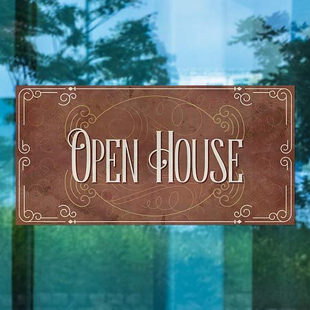 Cgsignlab | „Open House -Victorian Card” Fereastra Window | 24 x12