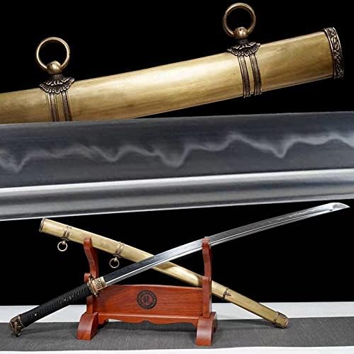 Sabia handmade sabia manuală a armatei japoneze sabia militară samurai katana t10 oțel argilă temperată reală hamon