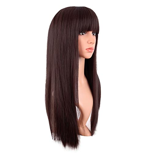 MapofBeauty 22 Inch/56 cm lungime Drept Păr Sintetic Rezistent la căldură Petrecere Cosplay peruca