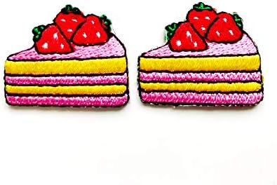 Set de PL de 5 PC -uri. Mini dulci prăjitură de căpșuni cupcake înghețată con de con de gogoașă drăguță1 desen animat cusut