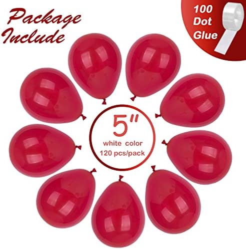 Baloane roșii de 120 de bucăți, baloane de petrecere din Latex roșu de 5 inci calitate heliu pentru Decor de petrecere, cum