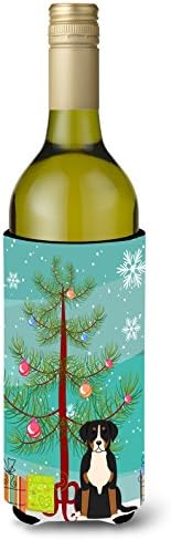 Caroline's Comorsures BB4162Literk Arbore de Crăciun fericit Greater Swiss Mountain Dog Vin Bottle Hugger, Sticlă cu mânecă