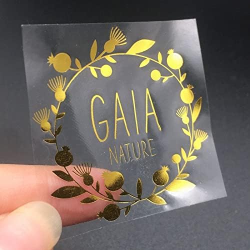 100 pc/lot autocolante de folie de aur personalizate nunta favorizează autocolante din aur folie de aur autocolante personalizate