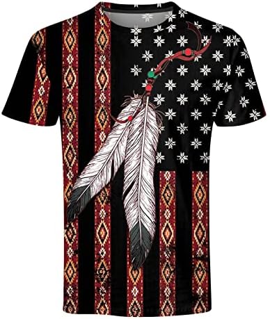 Hddk Mens Patriotic V gât tricouri cu mânecă scurtă Summer Sports Atletic Slim Fit Tee Tops Vintage American Flag tricou