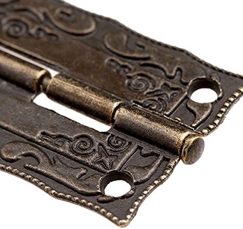 Zlxdp 10pcs balamale 36 * 23mm fier de fier din bronz zinc Șuruburi decorative de decorative din lemn de bijuterii din lemn