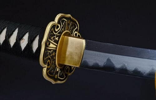 Pjxc japoneză Metoda antică argilă temperat T10 oțel japonez samurai tachi ascuțit