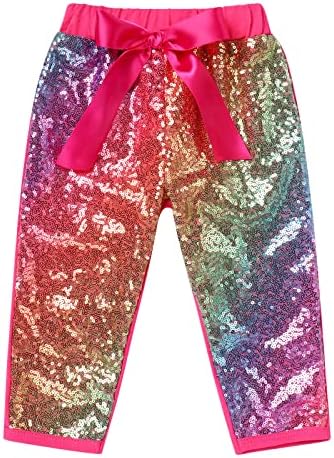 ODASDO Baby Girl Toddler Rainbow 1st 2nd 3rd 4th 5th Birthday Outfit Romper Sequin Shorts Bowknot Headband 3pcs Set