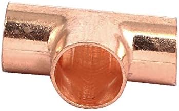 X-DREE 12mm aer conditionat cupru Tee comun seperation tub conector 2pcs (12mm conector del tubo de separaci de la junta De cobre del acondicionador de aire 12pcs