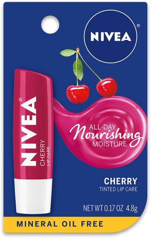 NIVEA balsam de îngrijire a buzelor Cherry - .17 oz, pachet de 2