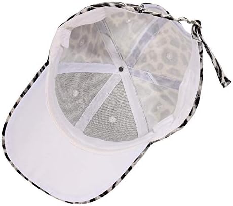 boderier Leopard imprimare Baseball Cap reglabil înapoi Femei fete bumbac pălărie cu potrivire Hoop cercei