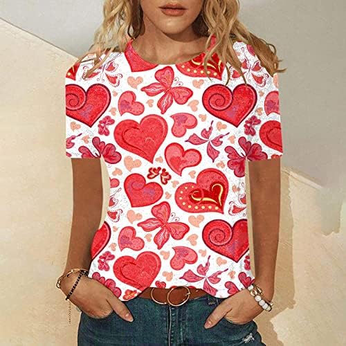 Panouri de Ziua Îndrăgostiților pentru femei Grafică cu mânecă lungă Love Heart Letter Print HankeerShirt Sweatshirt Cwneck