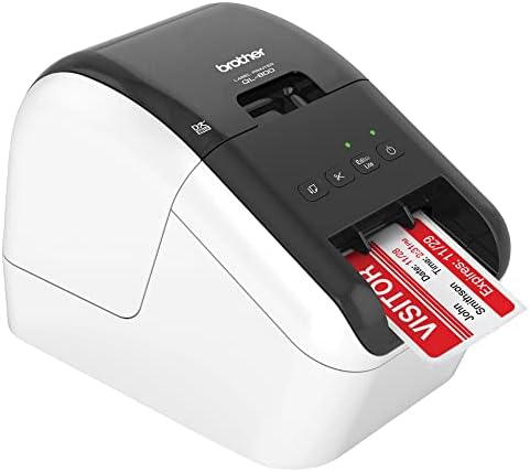 Brother QL-800 imprimantă profesională de etichete de mare viteză-conectivitate USB, Imprimare negru și roșu, lățime de 2,4,