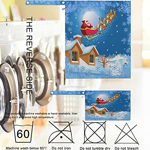 visesunny Moș Crăciun Reindeer 2pcs geantă umedă cu buzunare cu fermoar lavabilă reutilizabilă geantă spațioasă pentru scutece