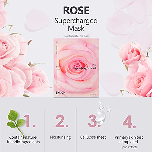 SNP-Rose Supercharged Korean Face sheet Mask - efecte de restaurare și întinerire pentru toate tipurile de piele sensibilă