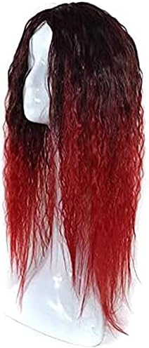 Perucă de înlocuire a părului XZGDEN, perucă roșie de Vin Negru pălării peruci lungi de păr creț peruci Anime Hote colorate