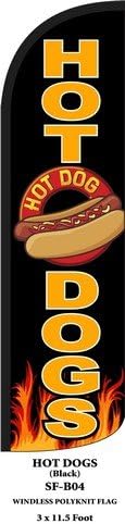 Hot Dogs Swooper Feather Steaguri Banner Semn
