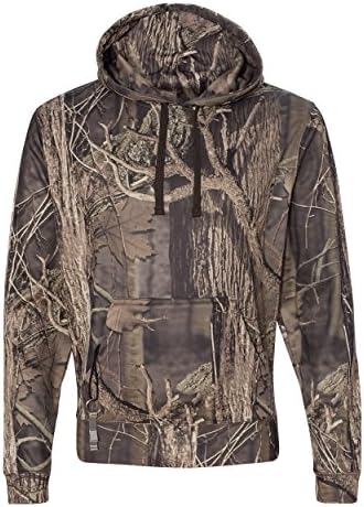 J. America Mens Tailgate Poly Fleece Hood Pulover Pulover - 8615