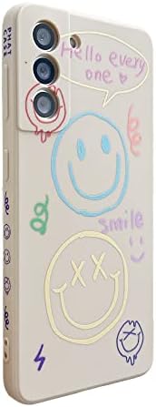 Față de zâmbet drăguț, pictură simplă Carcasă pentru telefon pentru Samsung Galaxy S21+ Plus cu imprimare laterală Specială