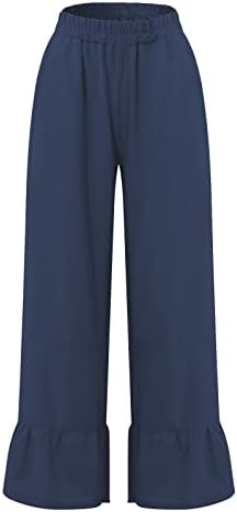 Pantaloni de sudoare JoRasa pentru femei, pantaloni elastici cu talie înaltă Pantaloni Casual drept Solid cu buzunar
