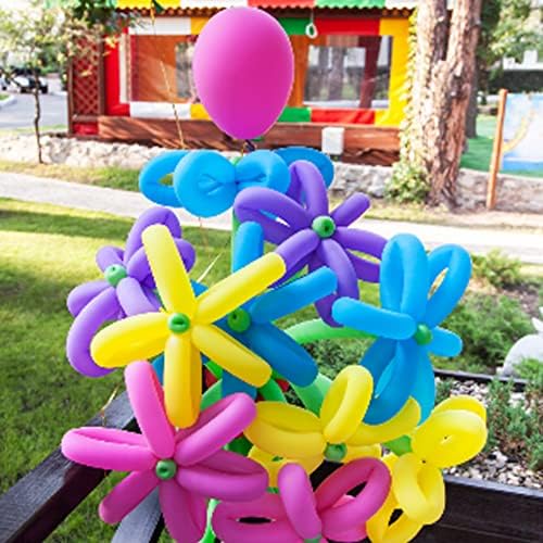 100buc Magic baloane Kit, colorat lung Latex sculptura Twist balon animale Baloane DIY baloane pentru ziua de nastere copii