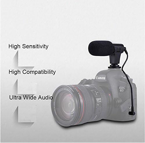 FOTGA MIC-06 Microfon de alimentare externă microfon cu cablu de mufă de 3,5 mm și montaj pentru încălțăminte fierbinte pentru
