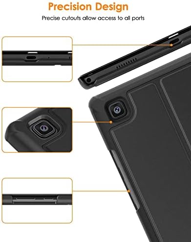 DTTO Samsung Galaxy Tab A7 10.4 Cazul 2020, premium Shock Stand Stand Folio Case, unghiuri multi-vizualizare, copertă din spate