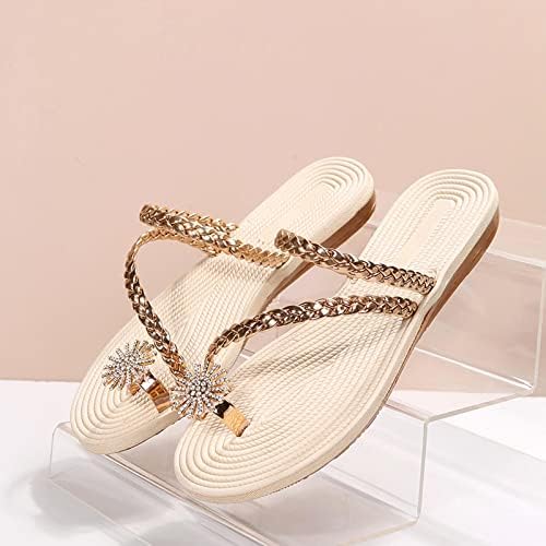 Papuci plate de vară pentru femei clipuri de stras diapozitive moale flip-flip-flip-flops modă sandale non-alunecare