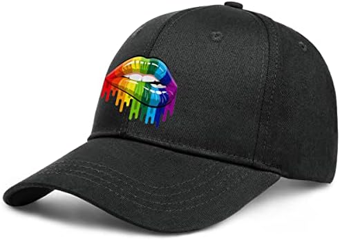 Gay Pride pălării pentru bărbați Femeie curcubeu buze curbate Trucker pălărie LGBT în aer liber aliat Sanpback Baseball pălării…