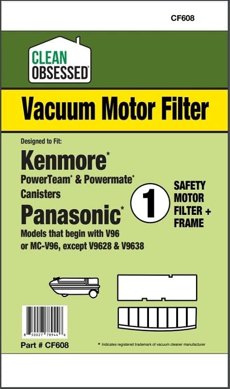 Clean Obsessed filtru de înlocuire proiectat pentru a înlocui selectați Kenmore Powermate, Powerteam & amp; Filtre de vid Panasonic