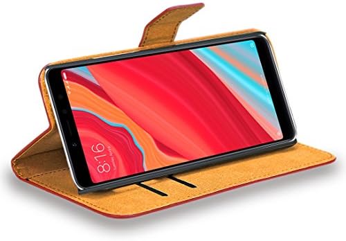 CaseExpert Xiaomi Redmi S2 caz, din piele naturală Kickstand Flip portofel pungă caz de acoperire pentru Xiaomi Redmi S2 Brown