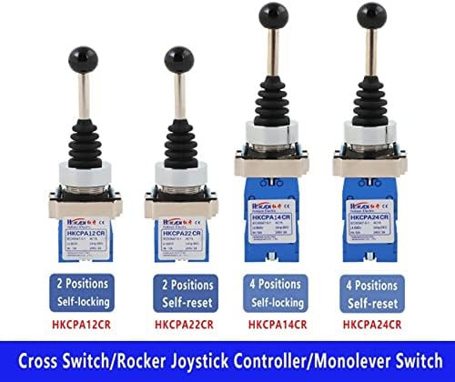 Ahafei 1pcs Joystick Switch Monolever Rocker Cross Master Switch 2-Way 4-Way Self-Reset Self-blocare 2NO 4NO