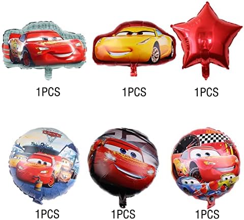 7pcs Masini Lightning McQueen folie baloane pentru Băieți ziua de nastere Baby Shower curse masina Tema Petrecere decoratiuni