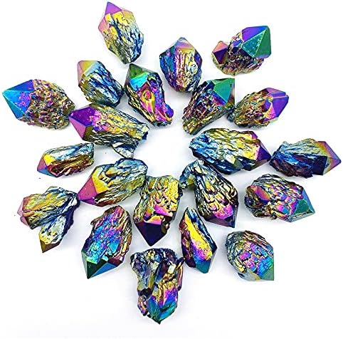 Seewoode AG216 1PC CRUCOB CRAUPBOW ELECTroplated Crystal Clusters Quartz Aura Specimen Crystal Cadou Vindecare Pietre decorative
