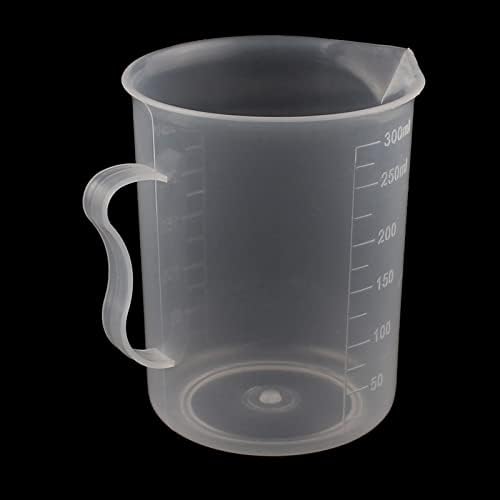 Yokive 2 buc pahar de Plastic, utilizare în laborator | pahar de măsurare lichid cu mâner, excelent pentru laborator, bucătărie,