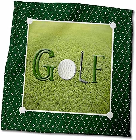 3Drose Golf Ball este O, Golf Club este L, Frame de minge de fundal de iarbă - prosoape