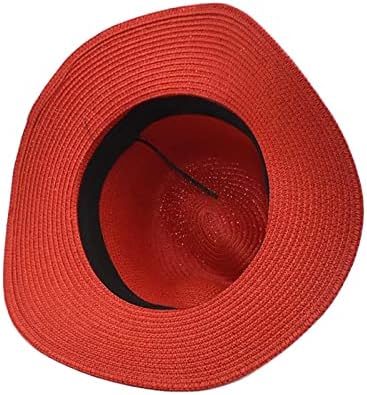 Bărbați & amp; femei centura cataramă Fedora pălărie Unisex largă refuz Floppy Panama pălărie în aer liber soare Pălării Vintage
