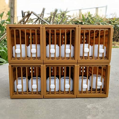Razzum cușcă mare de păsări cușcă pătrată de păsări ușor de transportat transportul păsărilor mici din cușcă din plastic cu