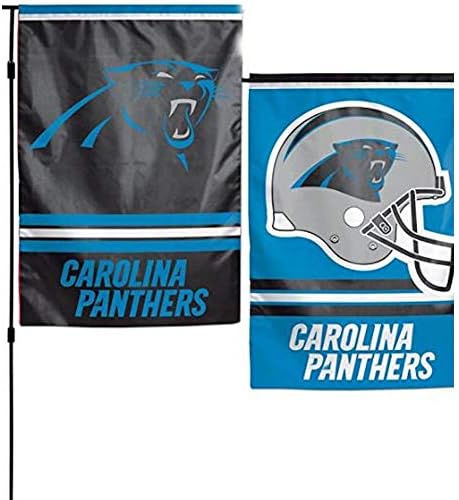 Wincraft NFL Carolina Panthers Garden Flag, 12,5 inci pe 18 inci, culori ale echipei