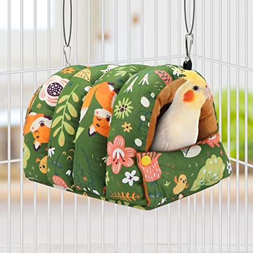 Wontee Bird Nest House iarna cald Snuggle Hut Bird Bed Hanging hamac pentru papagali Budgies Parakeets Caique Senegal Cockatiels